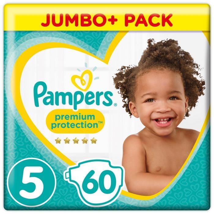 Pampers Premium Care Taille 0 – 30 Couches Bébé (jusqu'à 3 Kg) – Double Protection Peau Sensible, Lot De 2 Paquets