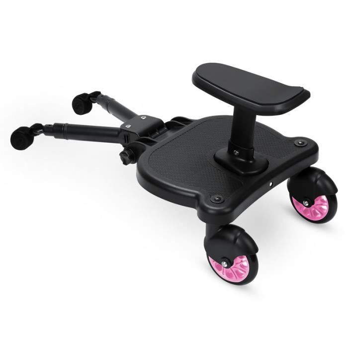 Planche Poussette Universelle | Enfant 2-6 Ans | Siège Amovible | Roues 360° | Jusqu'à 25 Kg