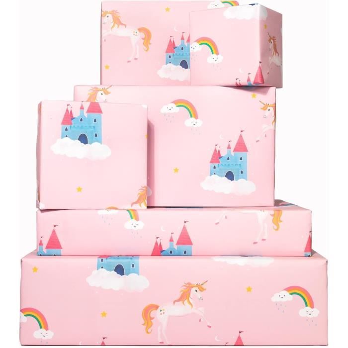 Papier Cadeau Anniversaire Chats En Chapeaux - 6 Feuilles + Étiquettes Central 23