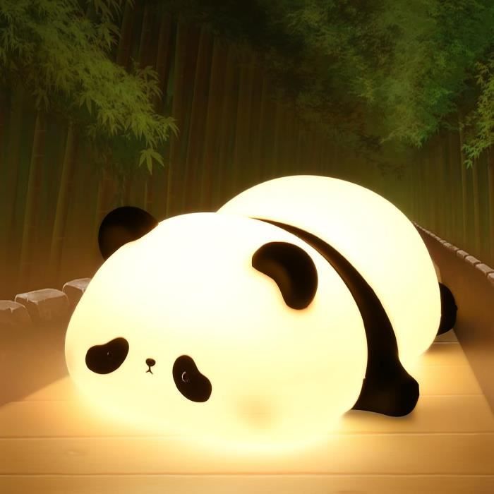 Veilleuse pour enfants Panda mignon,lampe de chambre d'enfant en silicone pour bébé et enfant en bas âge, veilleuse spongieuse pour chambre à coucher | Leroy Merlin