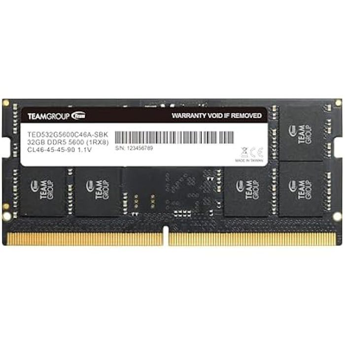Module de mémoire RAM DDR5 TEAMGROUP TED532G5600C46A S01 5600 MHz CL46 non ECC - vue 2