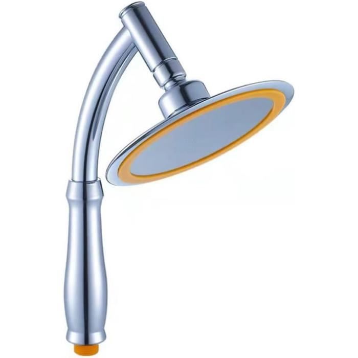 Pommeau de Douche, Douchette Carré, Tête de Douche Pluie Rotatif 360°, Economiseur d'Eau avec Buse en Acier Inoxydable - 25cm - Bricolage