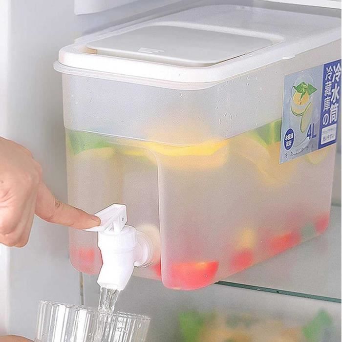 Distributeur De Boissons Pour Réfrigérateur 3L Ou 5L - Étanche, Avec Infuseur à Thé | Pour Eau, Jus, Cidre, Pratique Et Sans Fuite