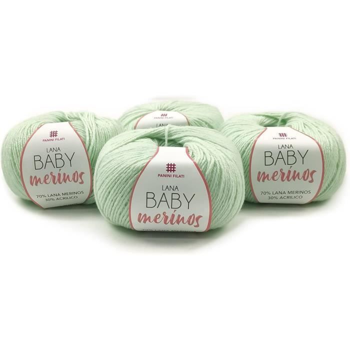 Laine Mérinos Prince Merino - Lot De 10 Pelotes 50g (500g Total) - Irrétrécissable, Doux - Aiguilles 4.5-5