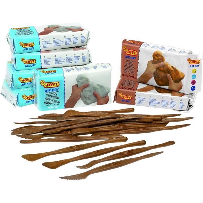Air Dry Pack Scolaire, Pâte À Modeler Autodurcissante + Spatules ...