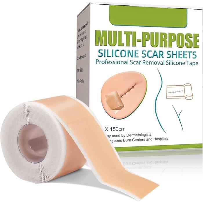transparent feuilles de cicatrice en silicone pour les cicatrices causées par la césarienne, la chirurgie, les brûlures, les chéloïdes, l'acné, etc. (4CMx300CM