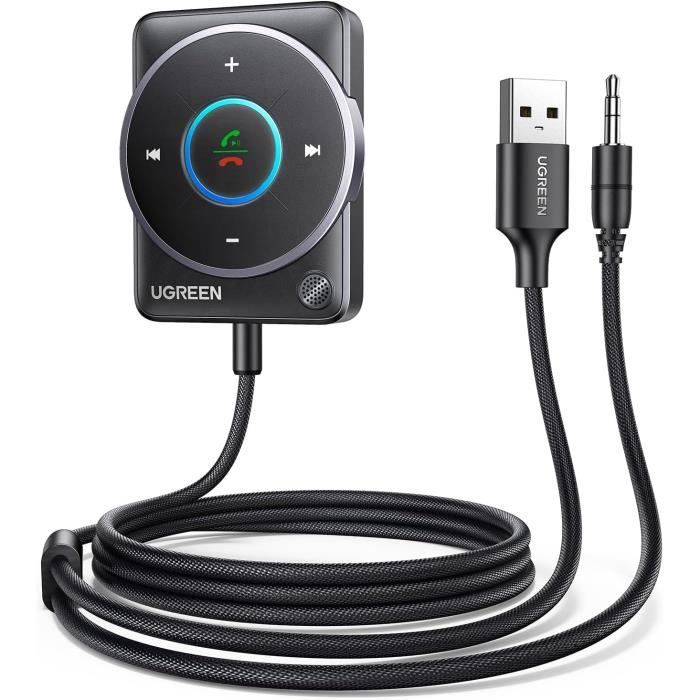 Récepteur Bluetooth - UGREEN - 5.4 - Adaptateur Jack 3.5mm - Appels Mains Libres - RGB