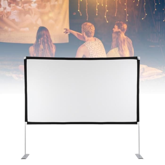 Écran De Projection Portable 120 Pouces 16:9 - Toile Polyester Épaissie Non Pli Pour Projecteur