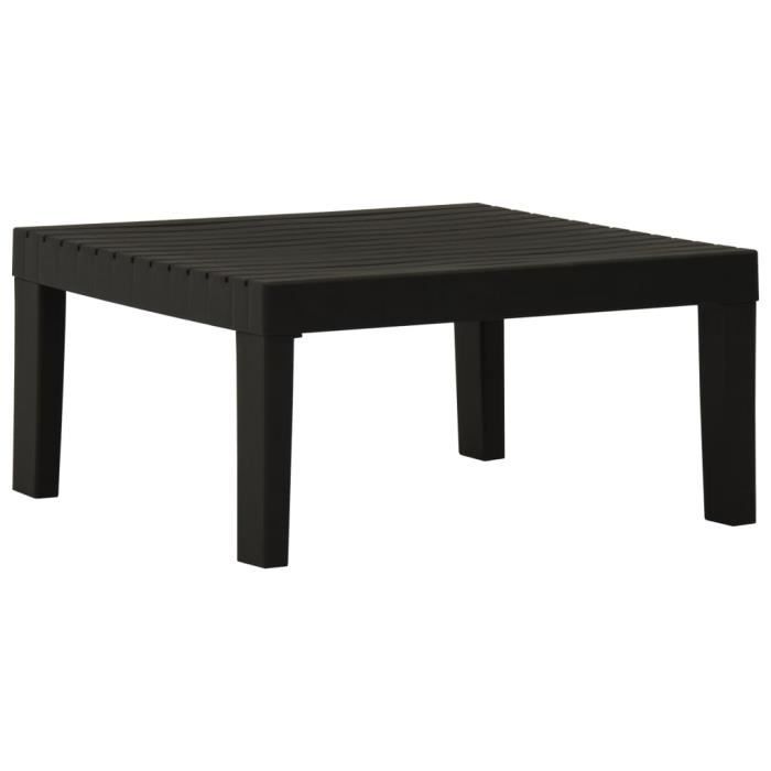 "top" table d'extérieur jili - table de salon de jardin plastique gris,5 kg