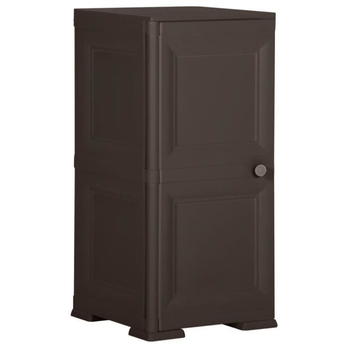 Armoire en plastique 40x43x85,5 cm Design de bois Marron Cdiscount Maison
