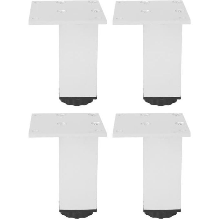 MEN-4 pièces / ensemble en alliage d'aluminium de forme carrée, armoire de meuble réglable, table de canapé, pieds de support