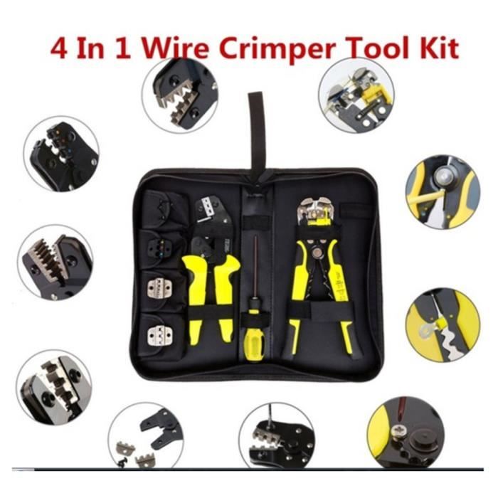 Flytuo AWG22-6 Pince à Sertir à Cliquet Non Isolée Pour Bornes Non