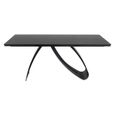 Tables à manger - Table design extensible en céramique "Dune" - 10 couverts - Noir - L 240 x H 76 x P 90 cm-1