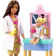 Barbie - Barbie Coffret Docteure Brune - Poupée-1