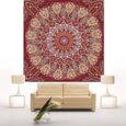Tapisserie murale indienne suspendue Mandala, affiche Hippie, couvre