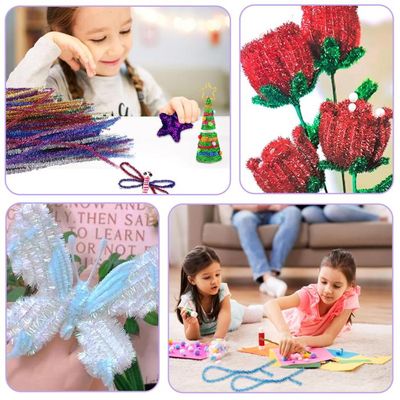 Cure Pipe Paillette Cure-pipes En Peluche, 100 Pièces, Tiges De Chenille Pour Projets Scolaires Chenille Noire