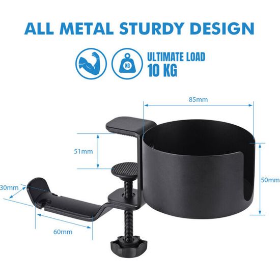 Porte-Gobelet De Bureau Créatif Réglable En Alliage D'Aluminium - Clip Pratique Pour Maison Et Travail