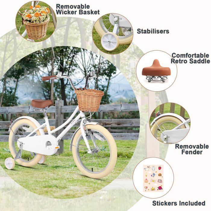 Vélo Enfant Glerc Fantacy 12-20 Pouces | Avec Phares