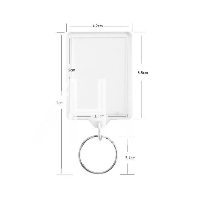 Porte-clés acrylique LCC® Diamètre intérieur 3,5*5,0 cm Cadre photo vierge  pendentif porte-clés - Cdiscount Bagagerie - Maroquinerie