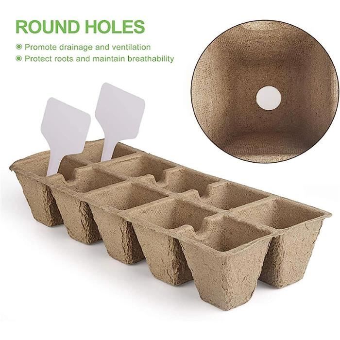 Plateau De Germination à 12 Cellules Avec Trous De Drainage | Bac à Semis En Silicone Durable Pour Faire Pousser Des Graines - 10