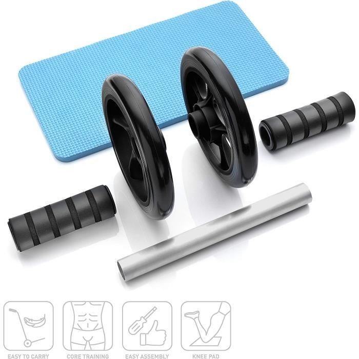 BODYMATE Roue Abdominale Classic Avec Tapis Genoux - Renforcement Abdominaux