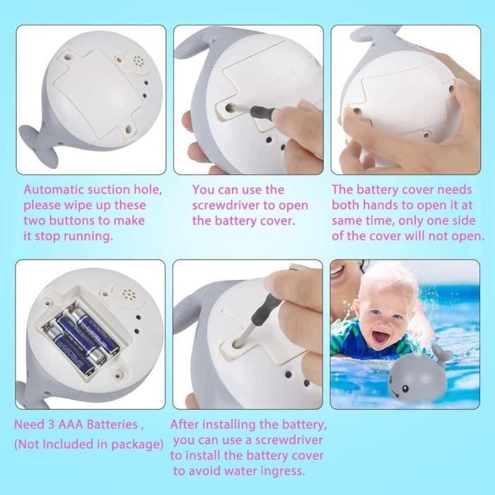 Jouets de bain pour bébé Harry, baleine, jouets de bain lumineux, jouets de piscine avec Jouets de bain pour bébé Harry, baleine, jouets de bain lumineux, jouets de piscine avec
