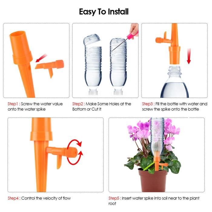 Lot De 12 Distributeurs D'Eau Automatiques Pour Plantes - Irrigation Goutte à Goutte Céramique