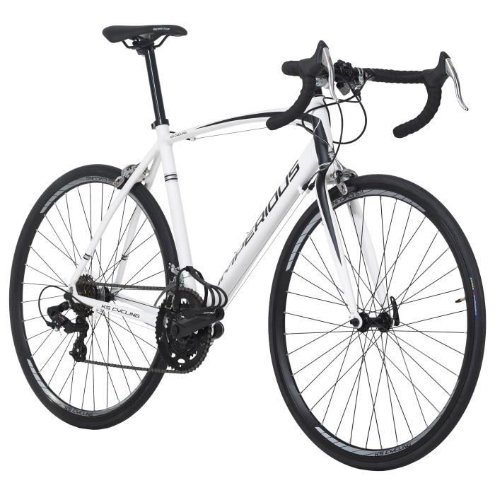 Velo course 28 KS CYCLING Imperious Unisexe 14 Vitesses Blanc Noir Taille de Cadre 53 cm Cdiscount Sport