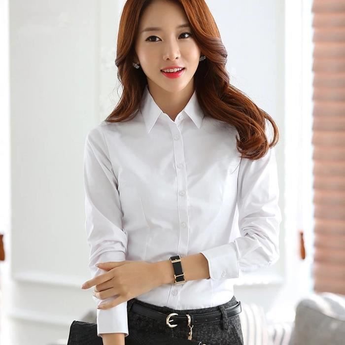 Blouse femme Femmes coton chemises chemise blanche femmes