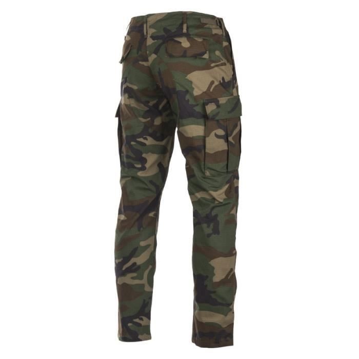 Pantalon Treillis Militaire TEESAR BDU Slim Fit Vert Camo