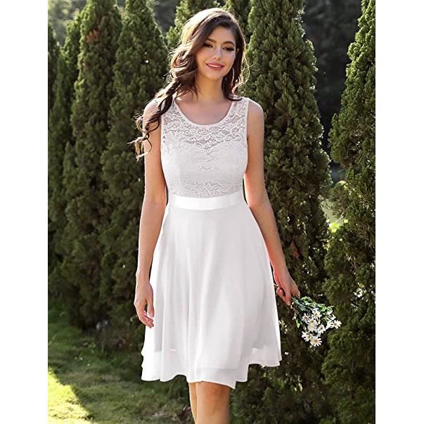 Robe mousseline hotsell courte mariage