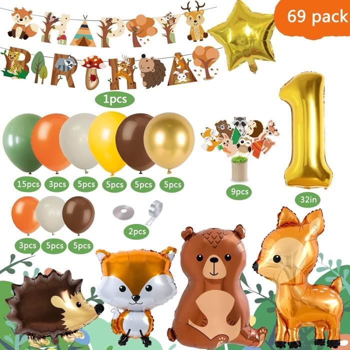 Ensemble De Ballons Anniversaire Fille 1 An, Décorations De Fête D