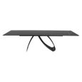 Tables à manger - Table design extensible en céramique "Dune" - 10 couverts - Noir - L 240 x H 76 x P 90 cm-2