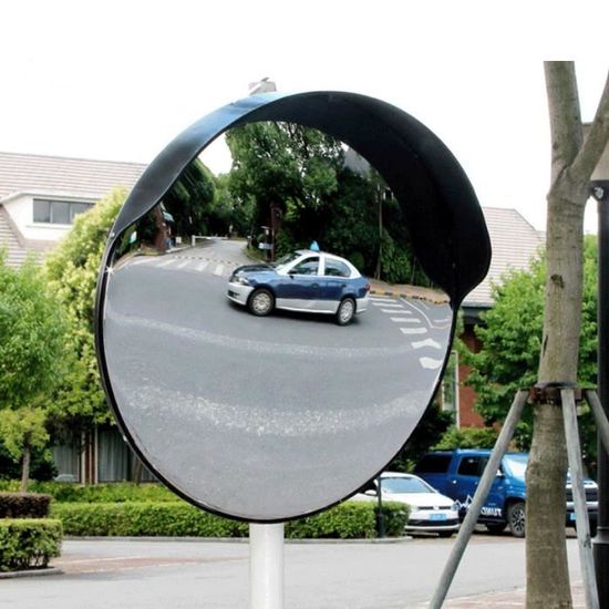 TEMPSA Miroir convexe d'extérieur sortie de garage securite diametre 45cm  grand angle auto voiture camping - Cdiscount Auto
