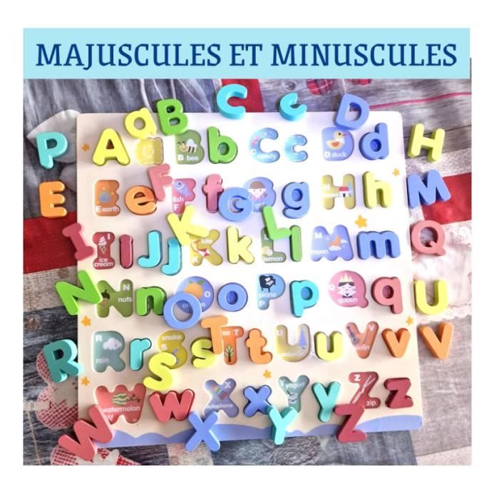 Puzzle En Bois Pour Enfants Correspondant À L'alphabet Aides - Temu Belgium