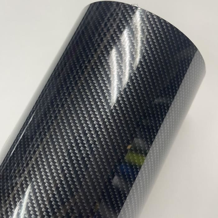 Film Adhésif Vinyle Effet Fibre De Carbone 3D Rouge - Dimension 30x127 Cm (12x50") - Autocollant De Décoration