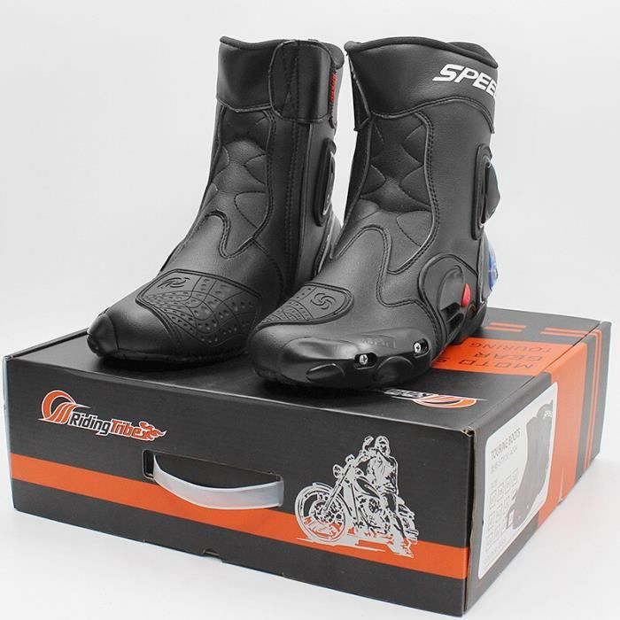 Bottes de course moto Marque Modele etanche resistant aux flammes coupe vent