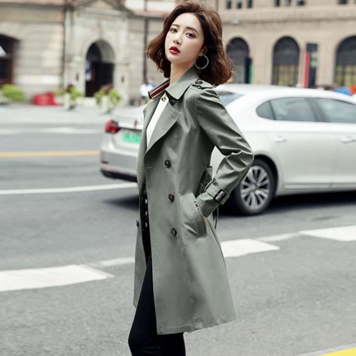 TRENCH femme Temperament a la mode design elegant ample et leger a