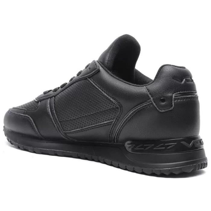 Baskets VO7 MILAN PUR VO7 Homme Noir Cuir Talon plat Lacets Noir Cdiscount Chaussures