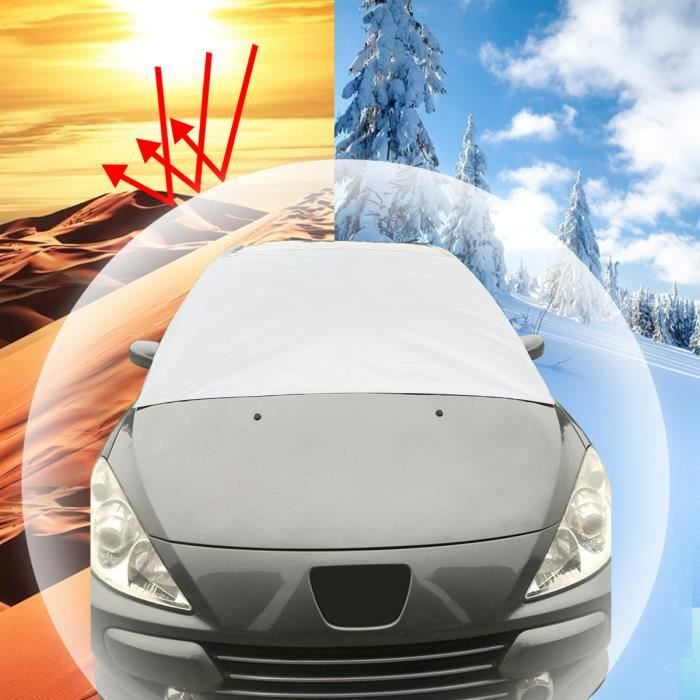 Magnétique Voiture Bache Couverture de Pare-brise Avant Anti Givre Neige  Anti UV Argent - Cdiscount Auto