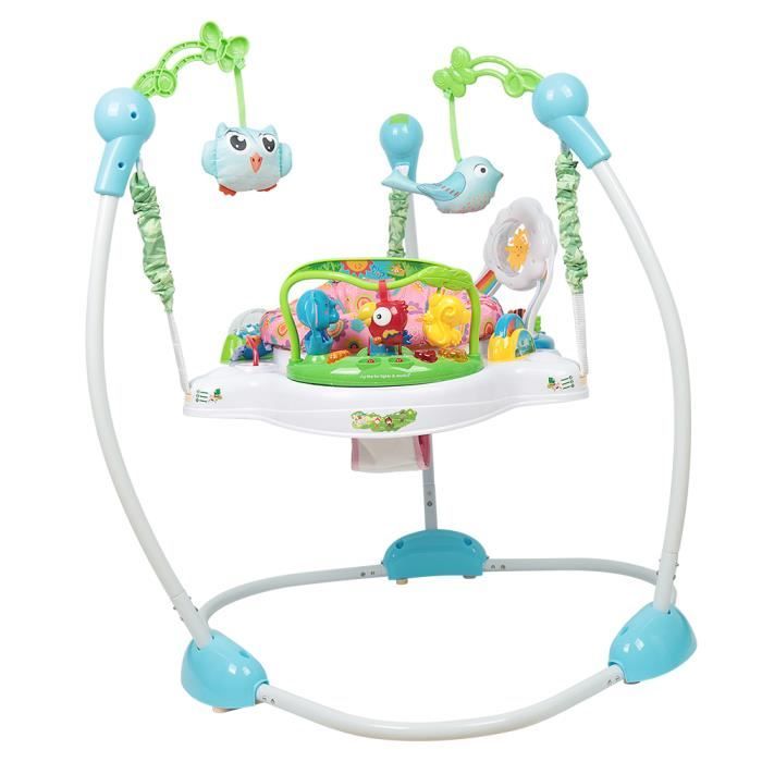 Trotteur 3 en 1 Pousseur pour Bébé avec Lumière et Musique