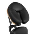 Chaise de Massage Assis Pliante Pliable Portative Table Professionnelle PHYSA MONTPELLIER BLACK (Acier. PVC. Capacité 130 kg. Noir)-3
