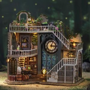 Kit Maison De Poupée Miniature DIY Ava's House - Modèle En Bois à Assembler - Avec Meubles Et éclairage LED