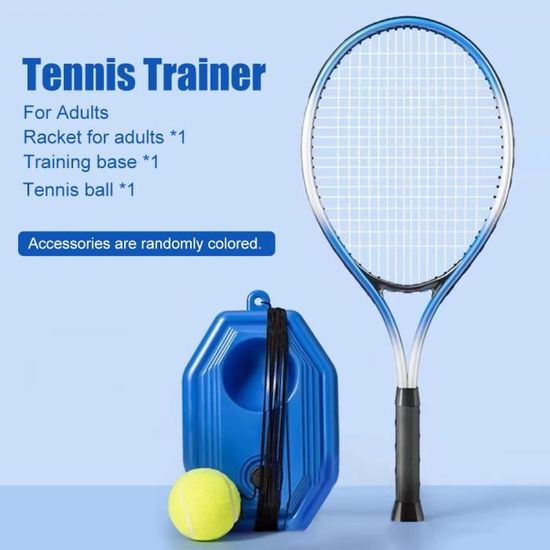 Tennis Trainer Entraîneur De Tennis Solo - Avec 2 Balles Rebondissantes Et Base Remplissable - Pratique Portable Tennis Trainer Entraîneur De Tennis Solo - Avec 2 Balles Rebondissantes Et Base Remplissable - Pratique Portable