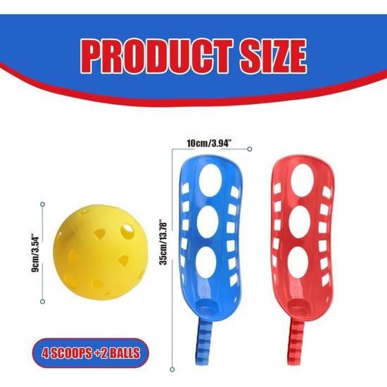 Wweixi 4 Ensembles de Jeu de Balle Scoop pour Enfants Garçons Filles Jeu de Lancer Interactif Intéressant Jouet de Capture Cadeau de Festival Wweixi 4 Ensembles de Jeu de Balle Scoop pour Enfants Garçons Filles Jeu de Lancer Interactif Intéressant Jouet de Capture Cadeau de Festival