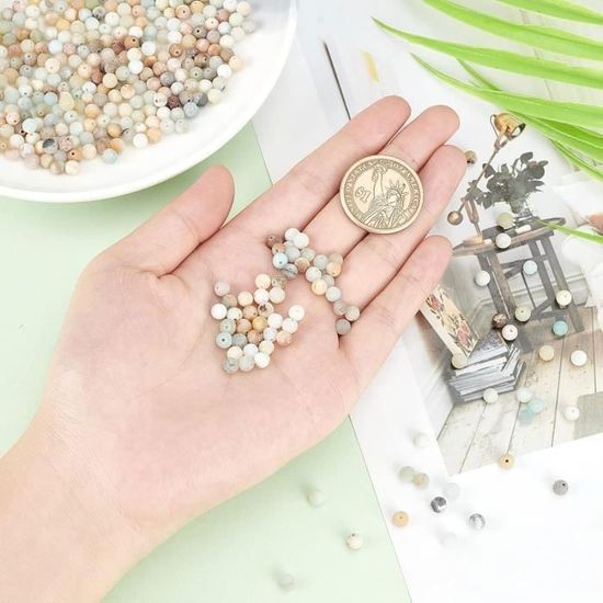 HAAMIIQII 28pcs 4x13mm Nacre Naturelle Perles De Coquille