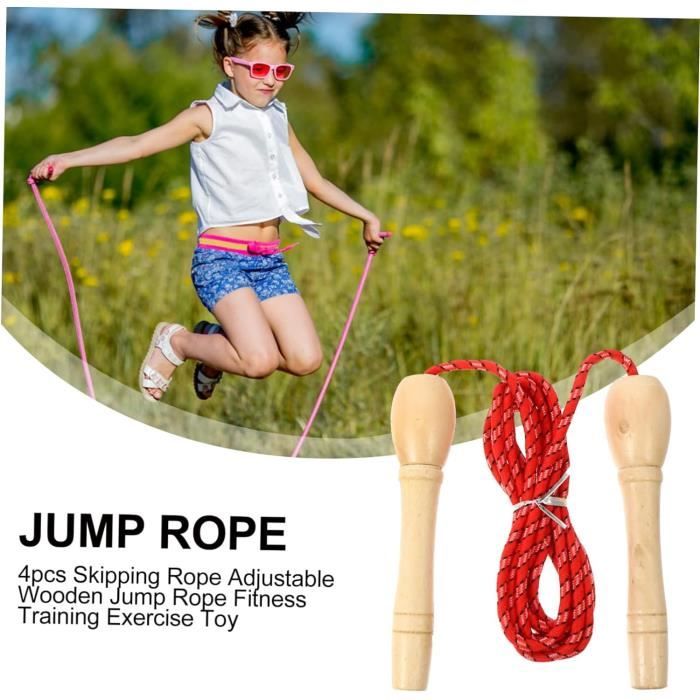 Cordes à sauter pour enfants en bois - Jouets de jeu en plein air