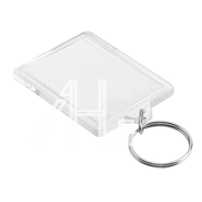 porte-clés acrylique LCC® Diamètre intérieur 3,5*5,0 cm Cadre photo vierge  pendentif porte-clés