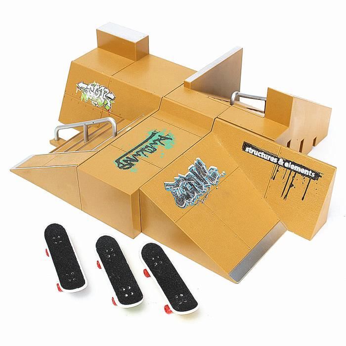 Skate Parc Rampe + 3x Finger Doigt Skateboard Planches à roulettes Jouet  92D - Figurine pour enfant - Achat & prix