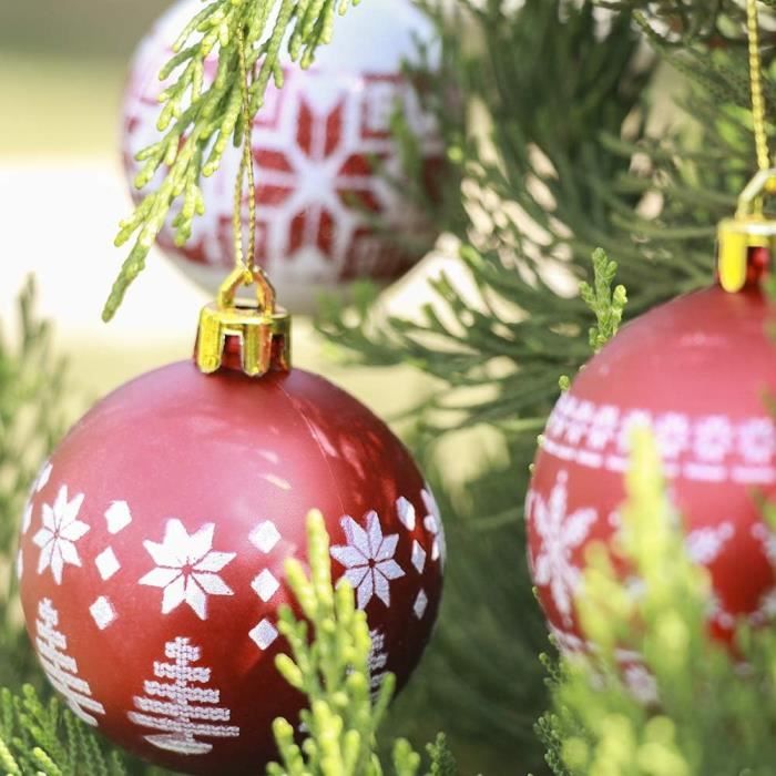 12 Boules De Noël Incassables Vertes - Décorations Suspendues Rondes 6 Cm Pour Sapin, Fêtes, Mariages - 9